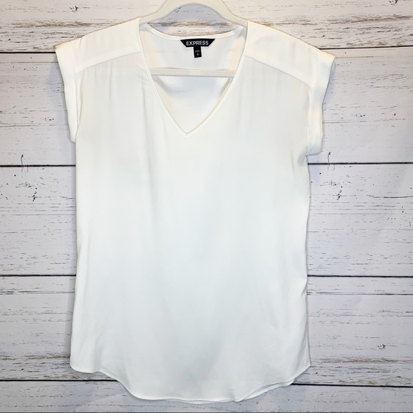 🛍EXPRESS WHITE BLOUSE - Picture 1 of 3